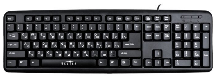 Клавиатура Oklick 180M черный USB