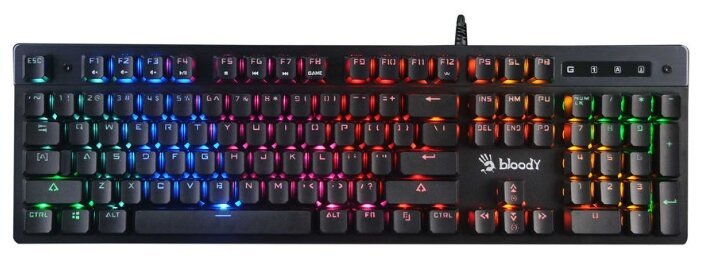 Клавиатура A4Tech Bloody B500N серый USB for gamer LED