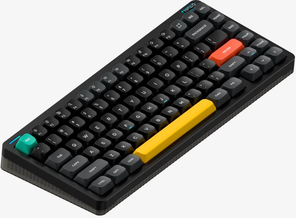 Беспроводная клавиатура QMK Nuphy Halo75 V2 Obsidian Black, RGB, Hot Swap, Raspberry Switch