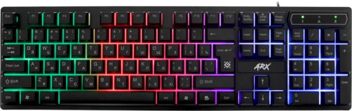Клавиатура DEFENDER Arx GK-196L радужная подсветка 45196, черный