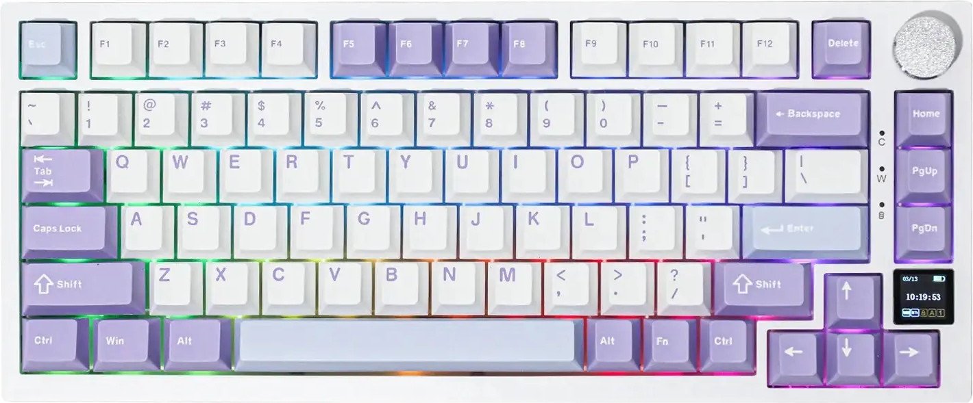 Клавиатура Ajazz AK820 синий/белый/фиолетовый