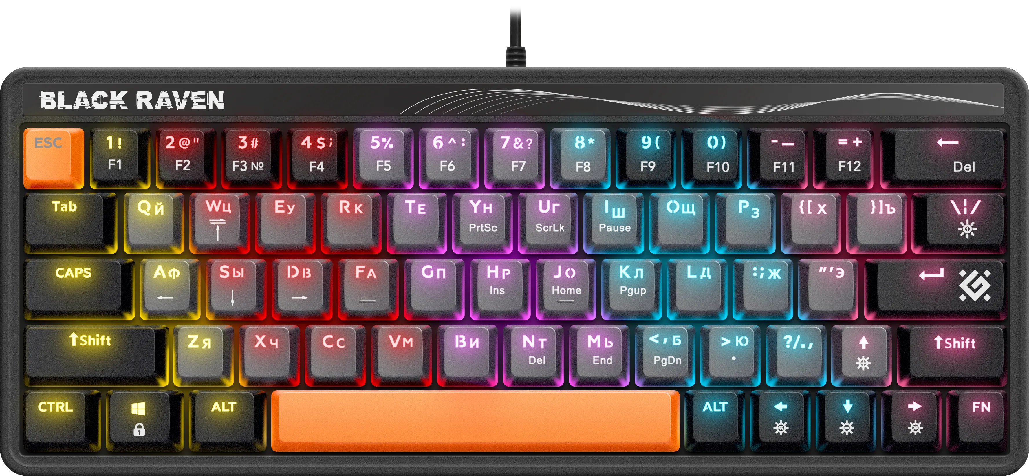 Клавиатура DEFENDER Mechanical Raven GK-417 RU (45413) BLK