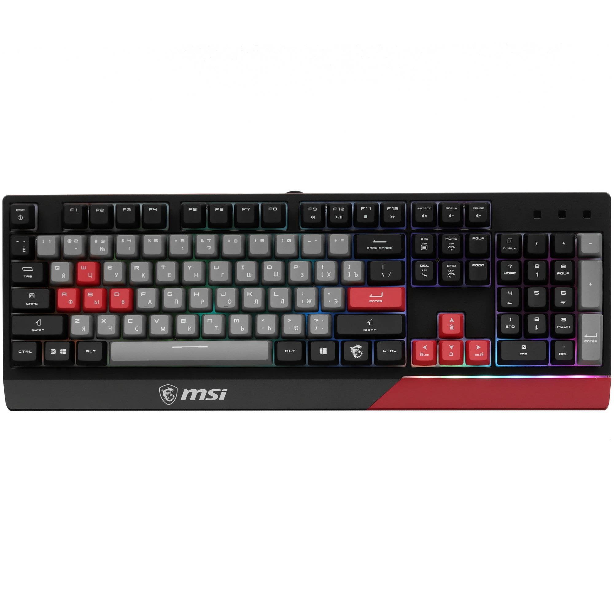 Клавиатура MSI GK30 Infrared (S11-04RUF01-CLA) черный/красный