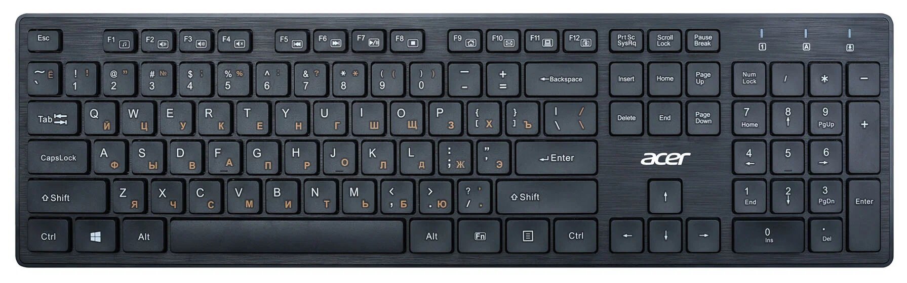 Клавиатура Acer OKW122 черный USB (ZL.KBDEE.00C)