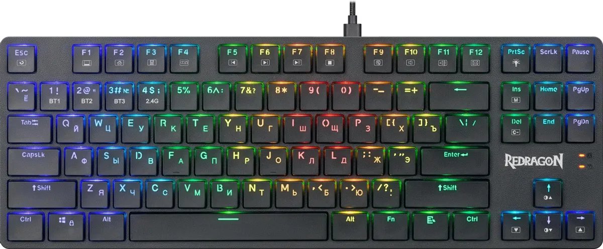 Клавиатура REDRAGON Anubis BLK черный,BT+2.4G,тонкая 70505
