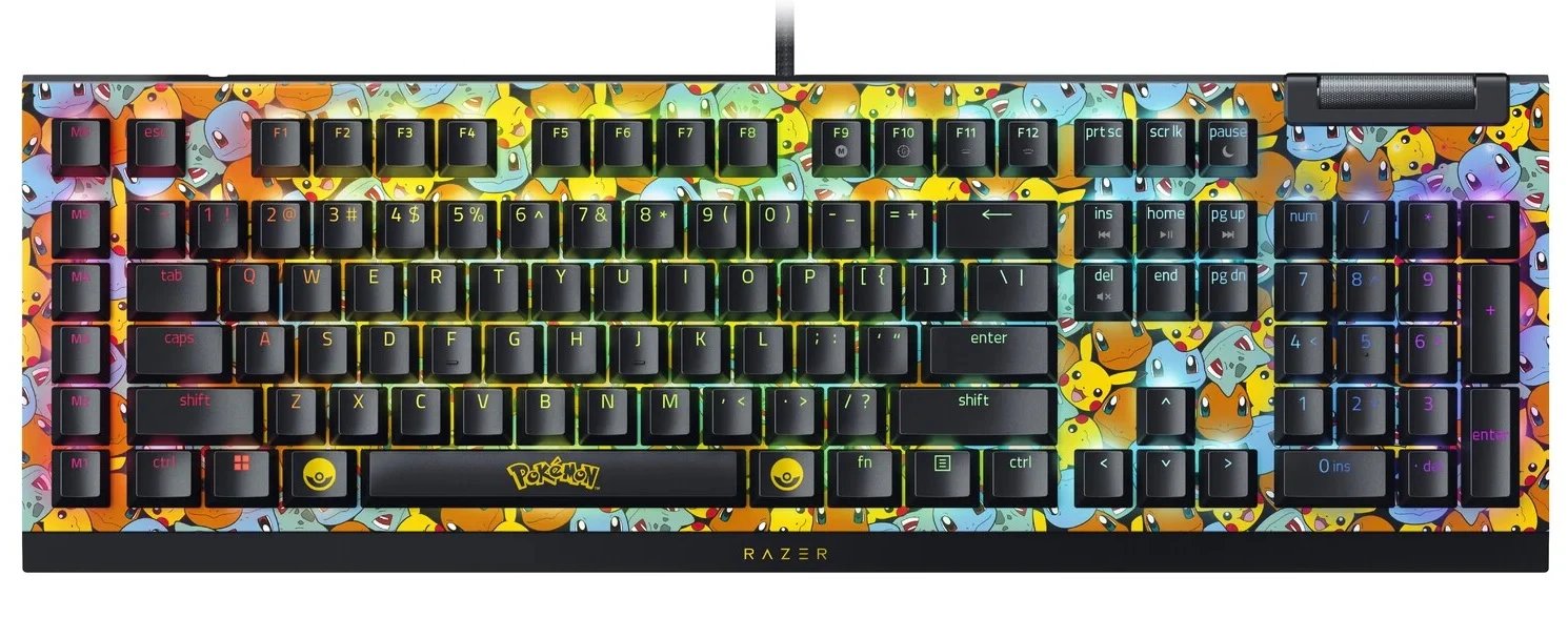 Клавиатура Razer BlackWidow V4 X Green Switch Pokemon RZ03-04704200-R3M1 Kanto Starters Ed. US Layout