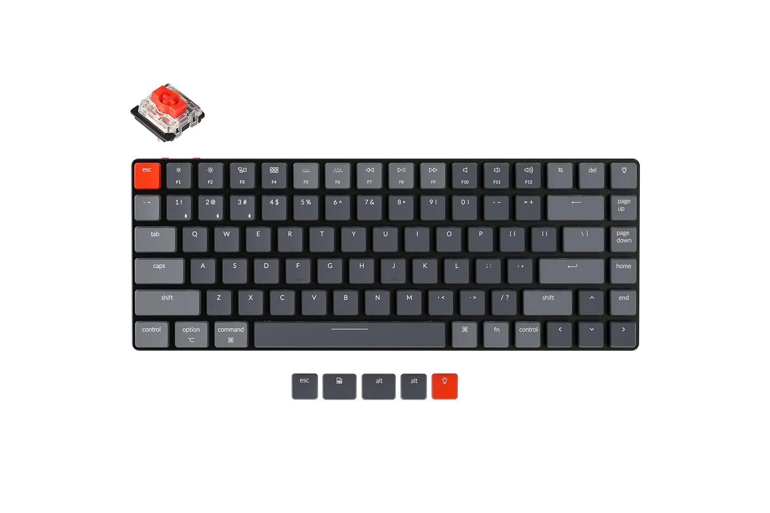 Клавиатура Keychron K3 (K3M-B1-RU) Max Black, Gateron RGB, Red Switch