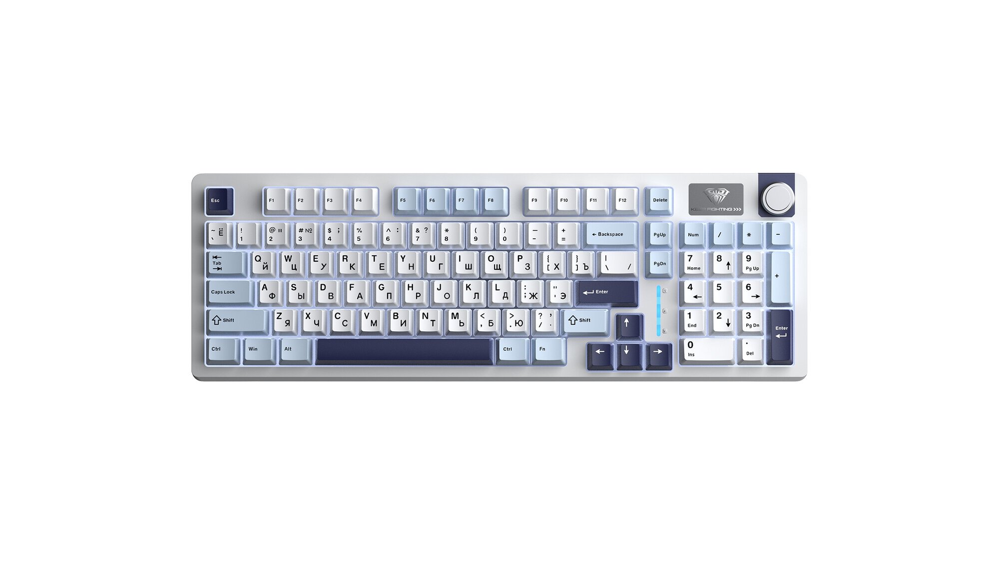 Клавиатура AULA S98 Wired Light Blue-White-Black Purple Reaper Switches Russia