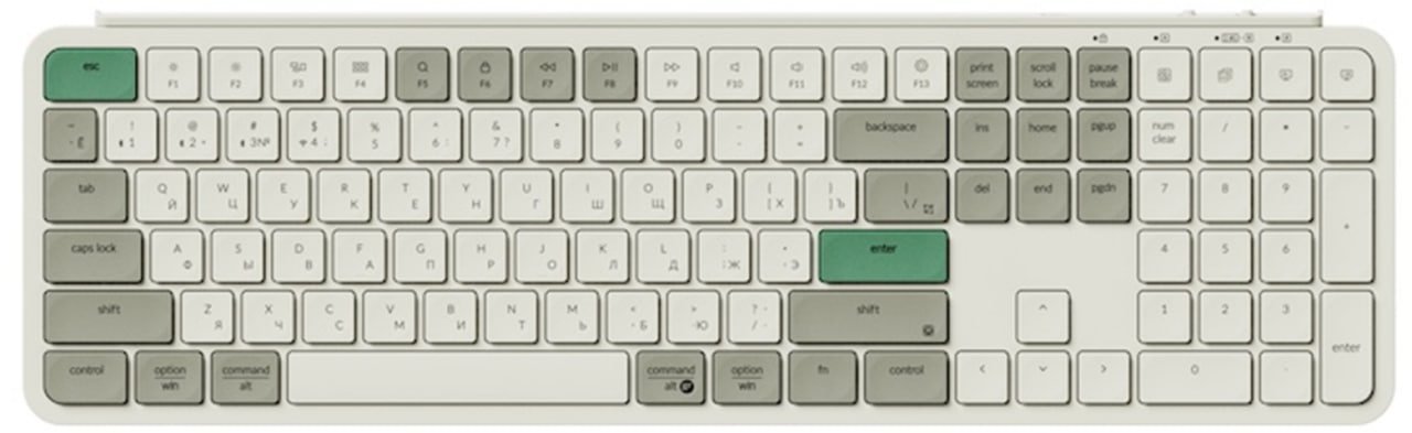 Клавиатура Keychron B6P-K12 Pro, 109 клавиш Retro Green