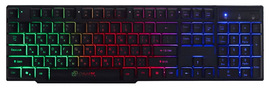Клавиатура Oklick 780G SLAYER черный USB for gamer LED