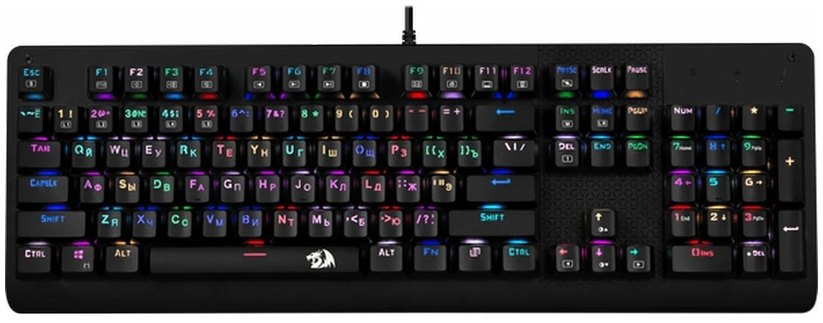 Клавиатура проводная Redragon Sani чёрный, механическая, подсветка, USB (77488)