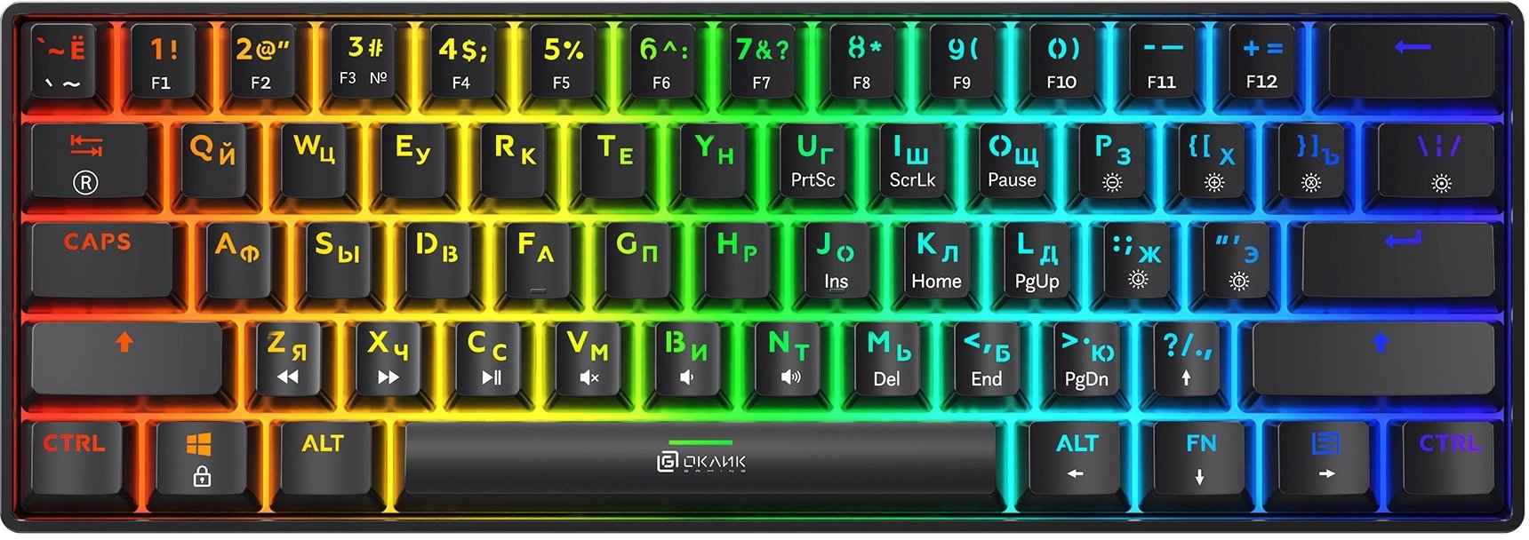 Клавиатура механическая OKLICK K713X черный