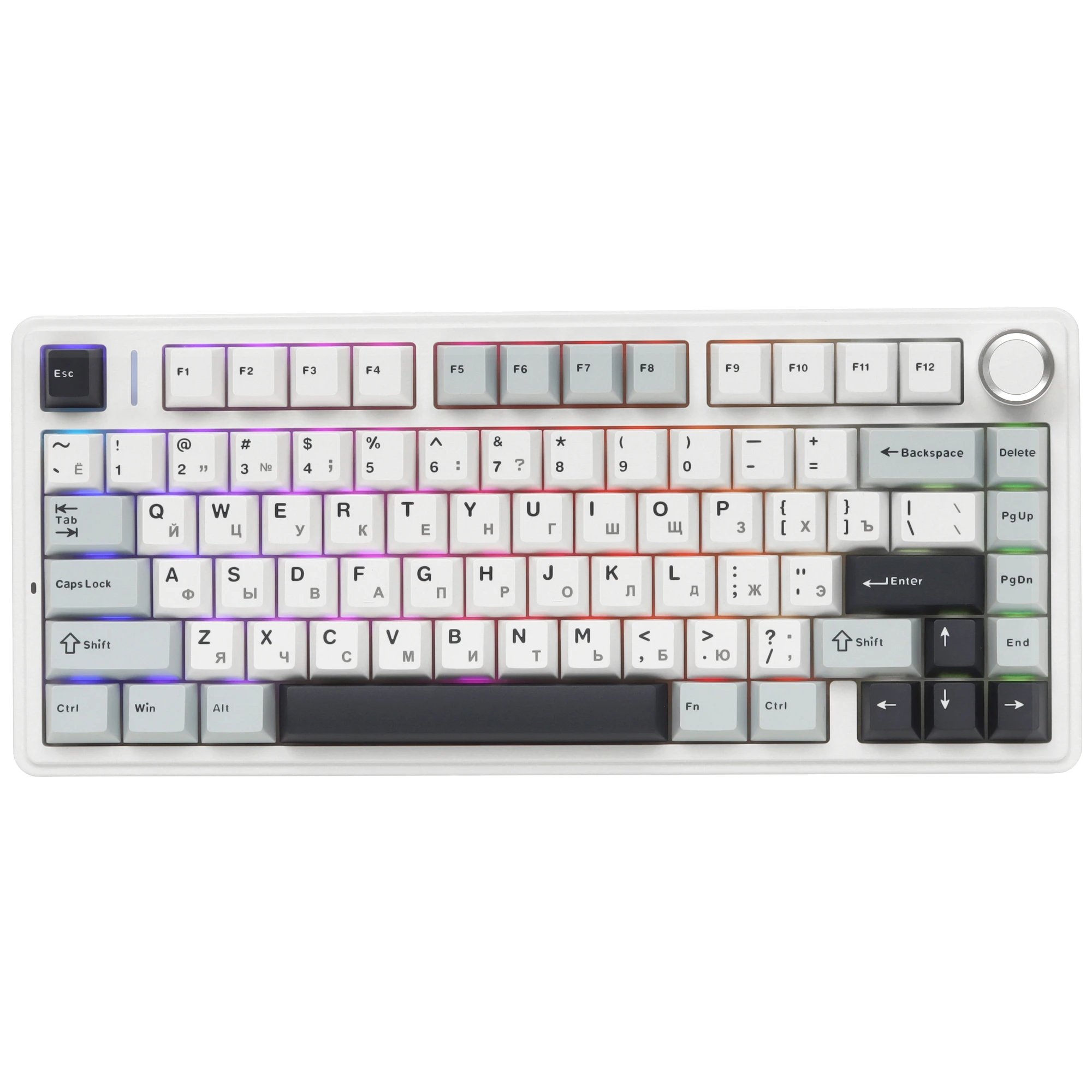 Клавиатура AULA F75 Light Blue-White-Black Purple Reaper Switches Russia