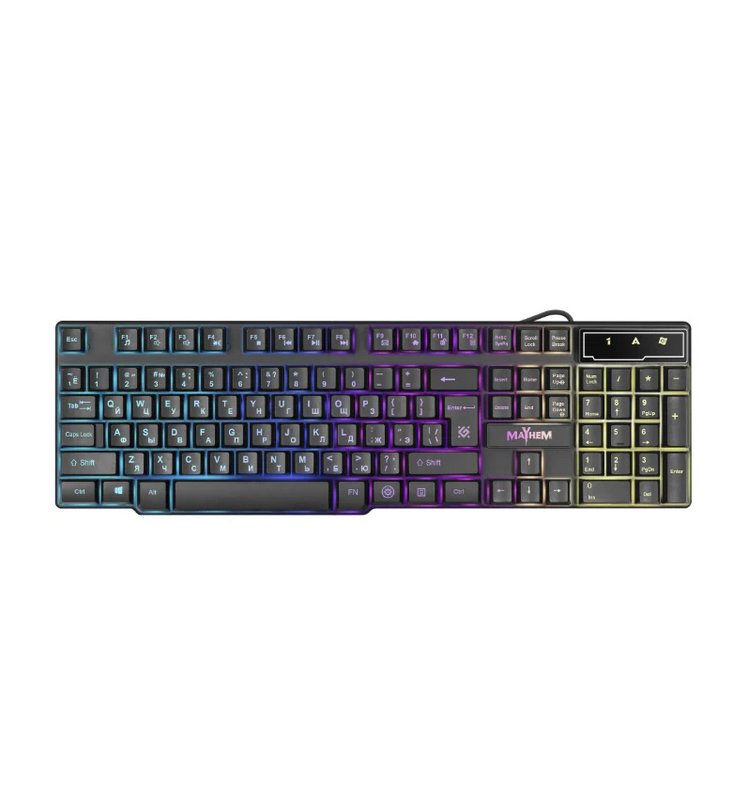 Клавиатура DEFENDER Mayhem GK-360DL,RGB подсветка,19 Anti-Ghost (45360)