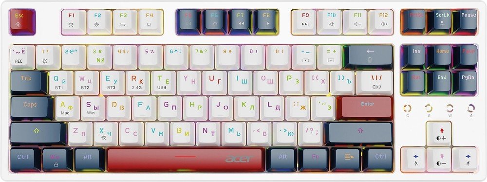 Клавиатура Acer OKR302 белый (ZL.KBDEE.016)