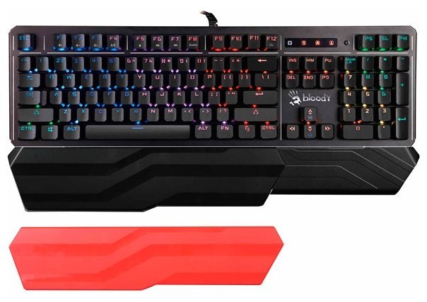 Клавиатура A4Tech Bloody B975 механическая черный USB Multimedia for gamer LED (подставка для запястий)