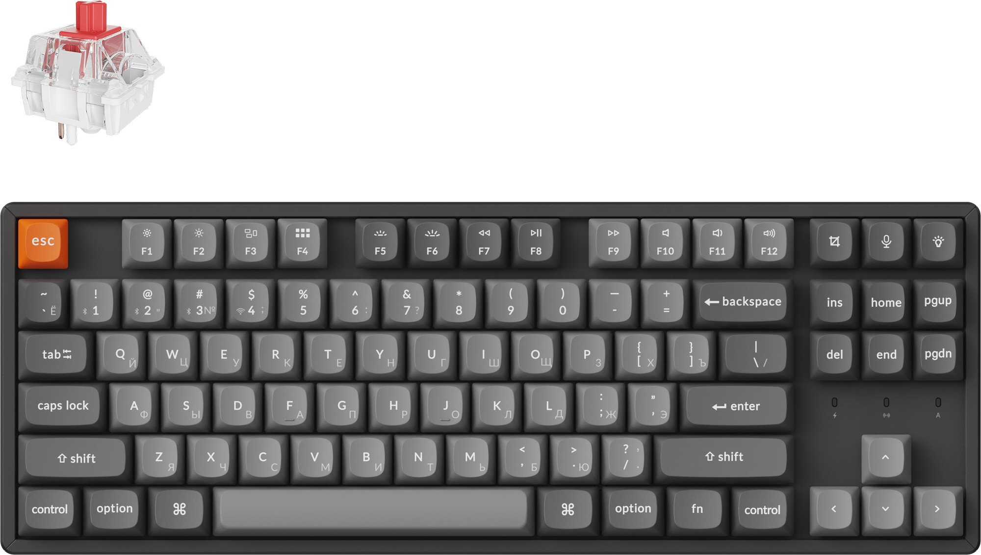 Клавиатура Keychron QMK K8 Max (K8M-Ј1-RU) Red Switch