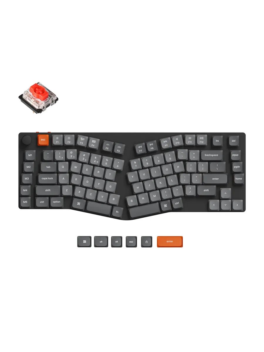 Клавиатура Keychron K15 Max (K15M-B1) RGB Gateron Red Switch черный