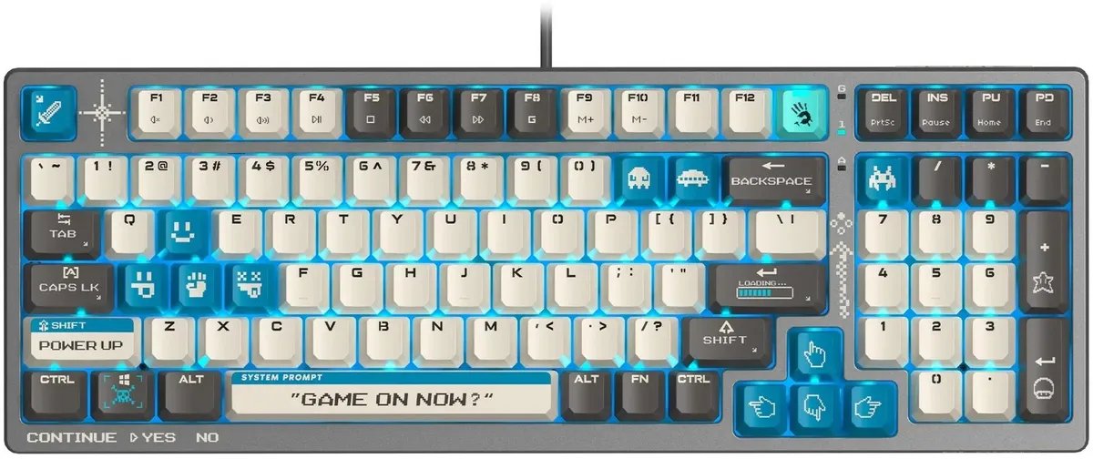Клавиатура A4Tech Bloody S98 Pixels Blue темно-серый/бежевый USB for gamer LED