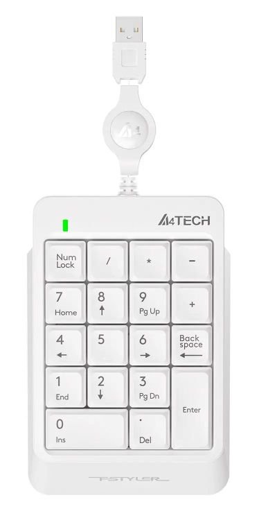 Числовой блок A4TECH Fstyler FK13 USB slim для ноутбука, серая (1/60)