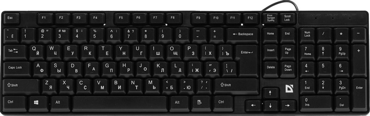 Клавиатура проводная DEFENDER Accent SB-720, USB, черная (1/20)