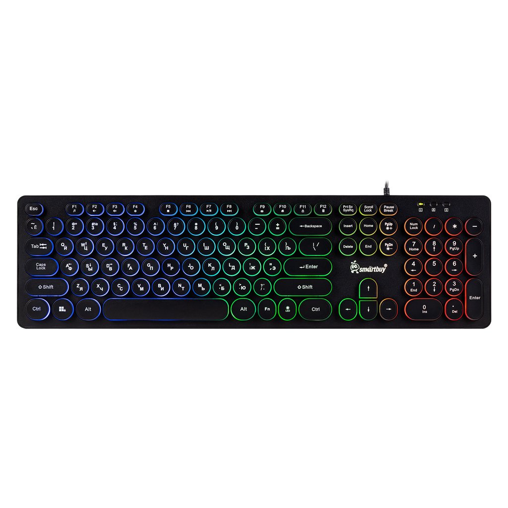 Клавиатура проводная Smartbuy ONE 329 с подсветкой, USB (SBK-329U-K) черная (1/20)