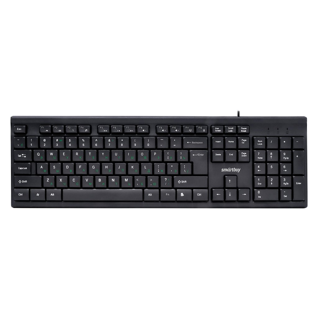 Клавиатура проводная Smartbuy ONE 114,мультимедийная, USB (SBK-114U-K), черная (1/20)