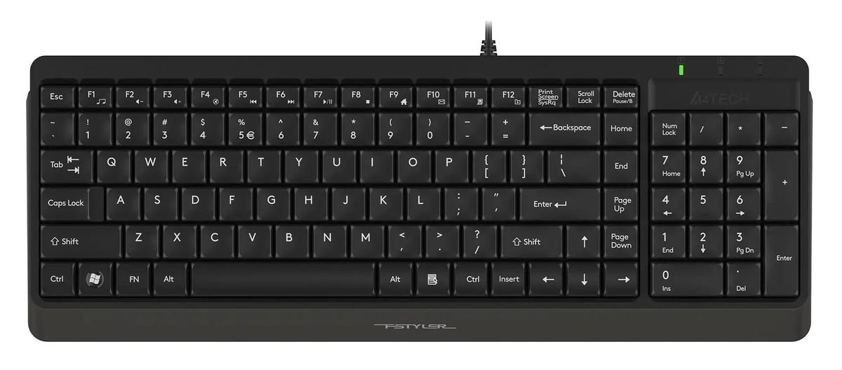 Клавиатура проводная A4TECH Fstyler FK15 USB, черный (1/20)