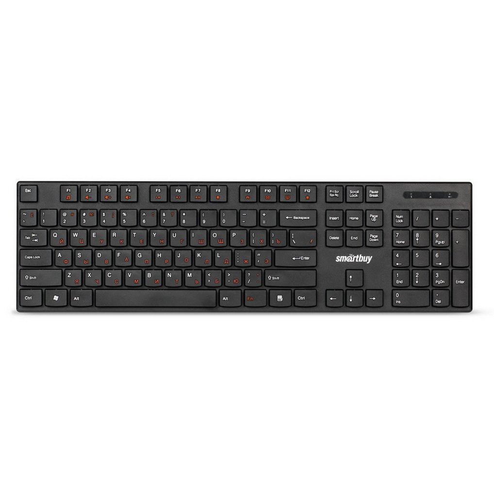 Клавиатура беспроводная SMARTBUY ONE 238 USB (SBK-238AG-K),мультимедийная, черная (1/20)