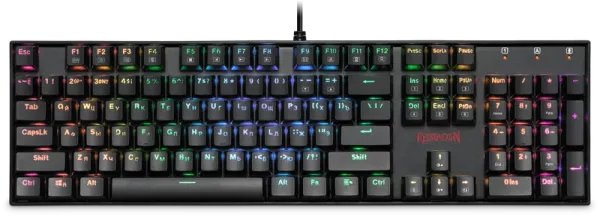 Клавиатура проводная игровая механическая REDRAGON Mitra, USB, RGB подсветка, Full Anti-Ghosting, черная (1/10)