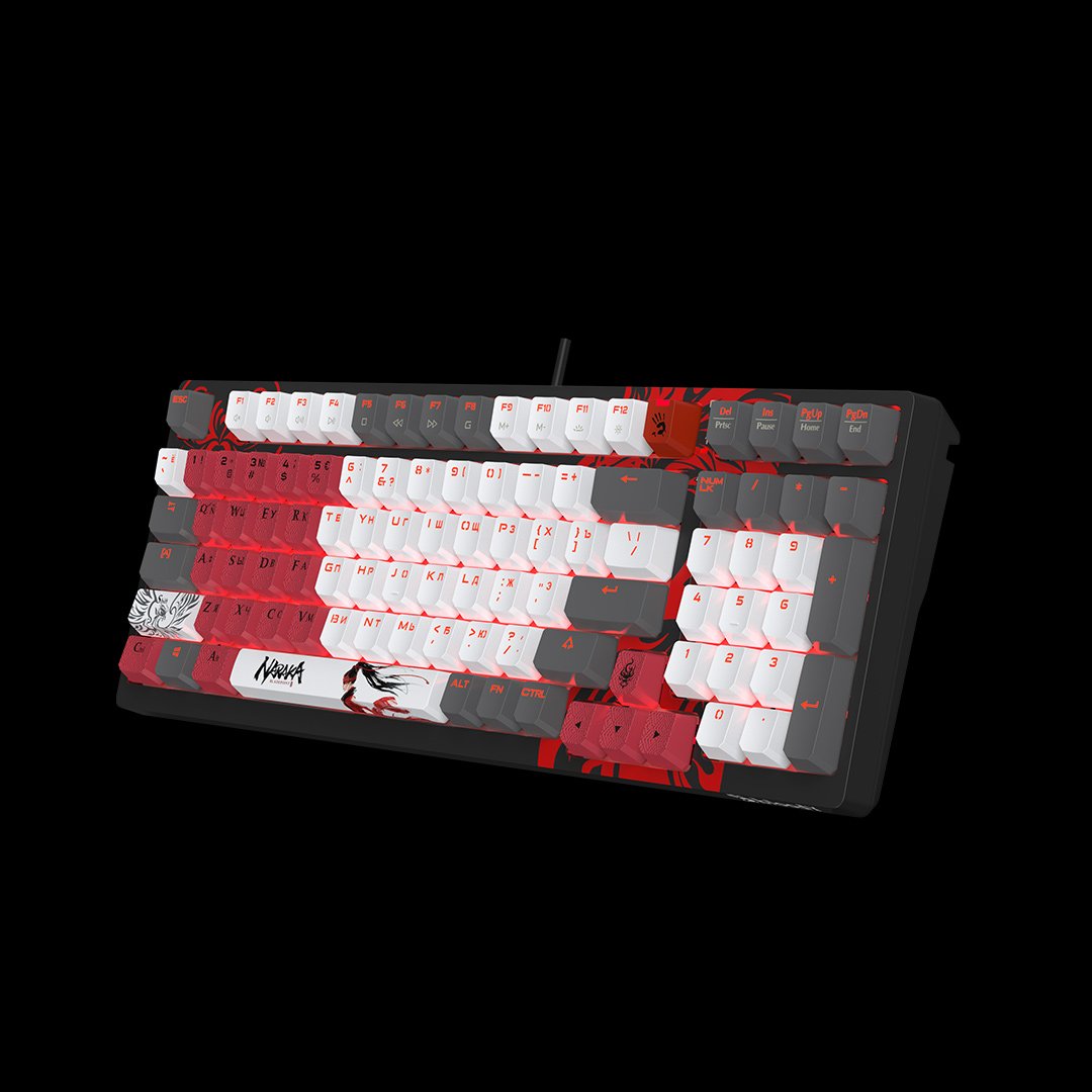 Клавиатура проводная механическая игровая A4Tech Bloody S98 Naraka BLMS Plus черный/красный USB for gamer LED (S98 NARAKA BLMS RED PLUS) (1/10)