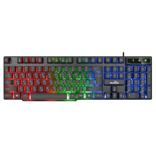 Клавиатура DeTech DT-701 USB (Led подсветка)