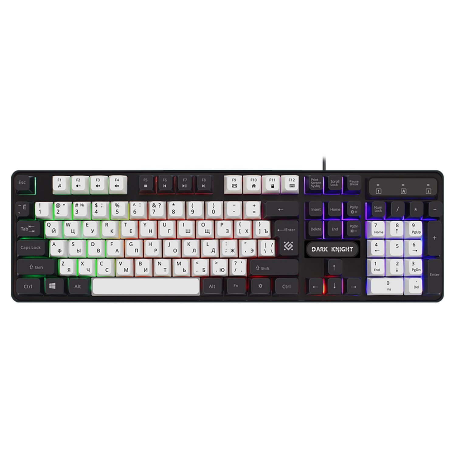 Клавиатура Defender Dark Knight GK-077 RU (white/black) (220446)