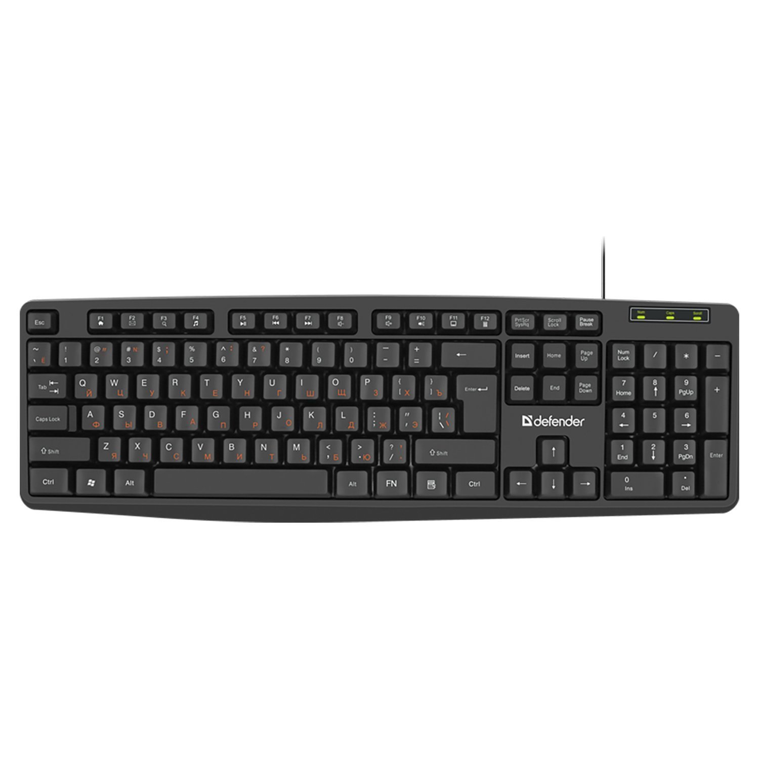 Клавиатура Defender Concept HB-164 мембранная USB (black) (220008)