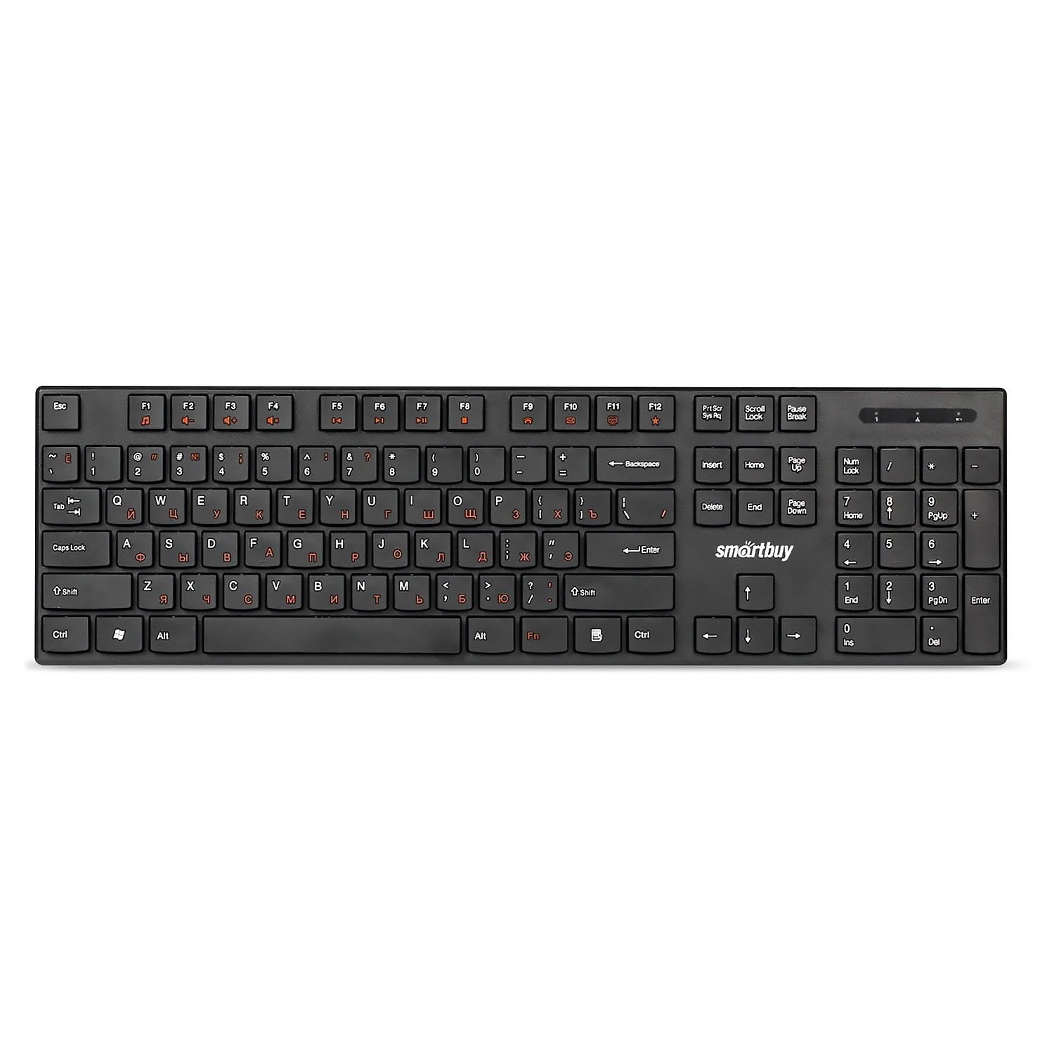 Клавиатура беспроводная Smart Buy SBK-238AG-K мембранная USB (black) (130685)