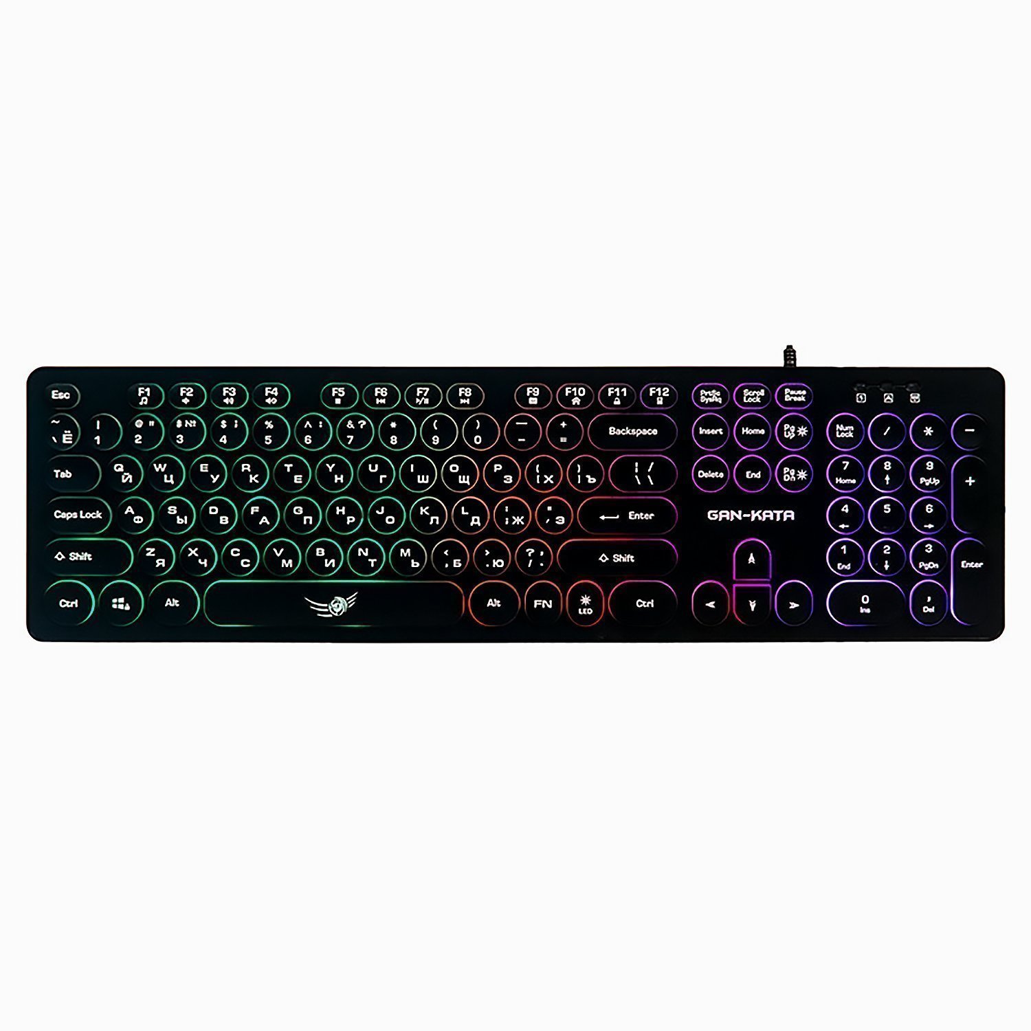 Клавиатура Dialog KGK-16U Gan-Kata мембранная игровая с подсветкой USB (black) (133001)