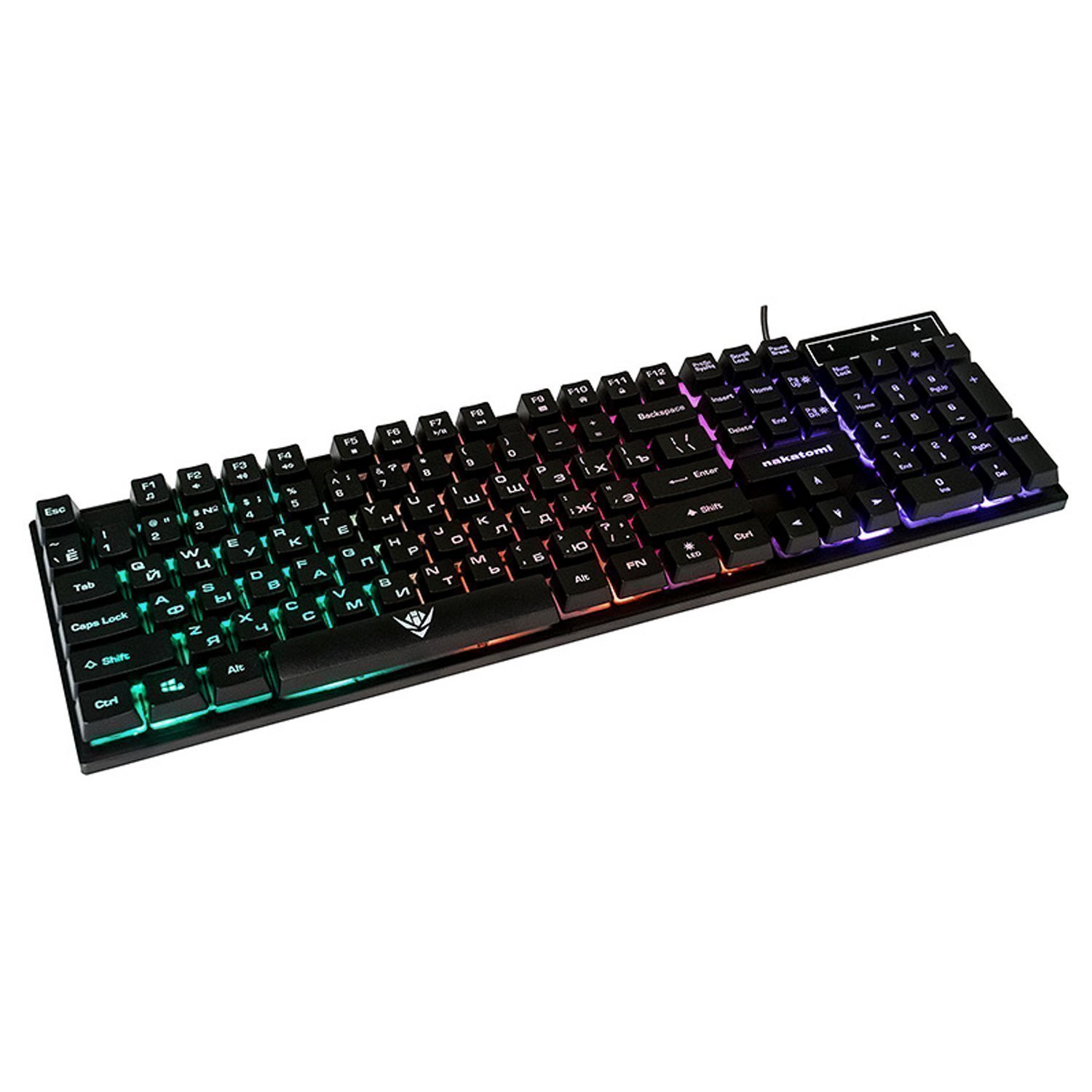 Клавиатура Nakatomi Gaming KG-23U мембранная игровая с подсветкой USB (black) (133005)