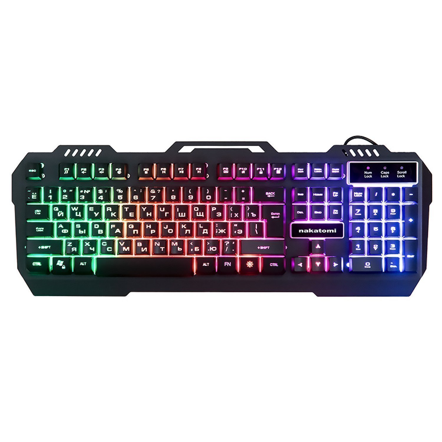 Клавиатура Nakatomi Gaming KG-35U мембранная игровая с подсветкой USB (black) (77091)