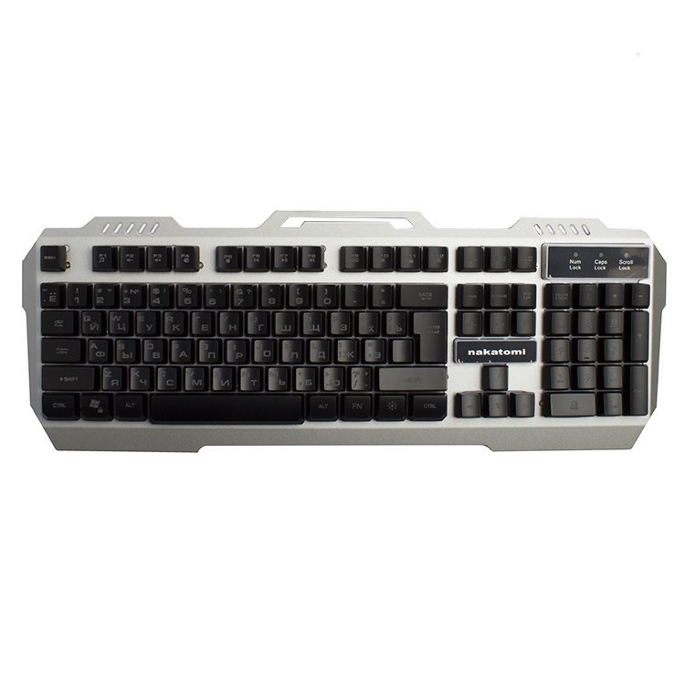 Клавиатура Nakatomi Gaming KG-35U мембранная игровая с подсветкой USB (silver/black) (77092)