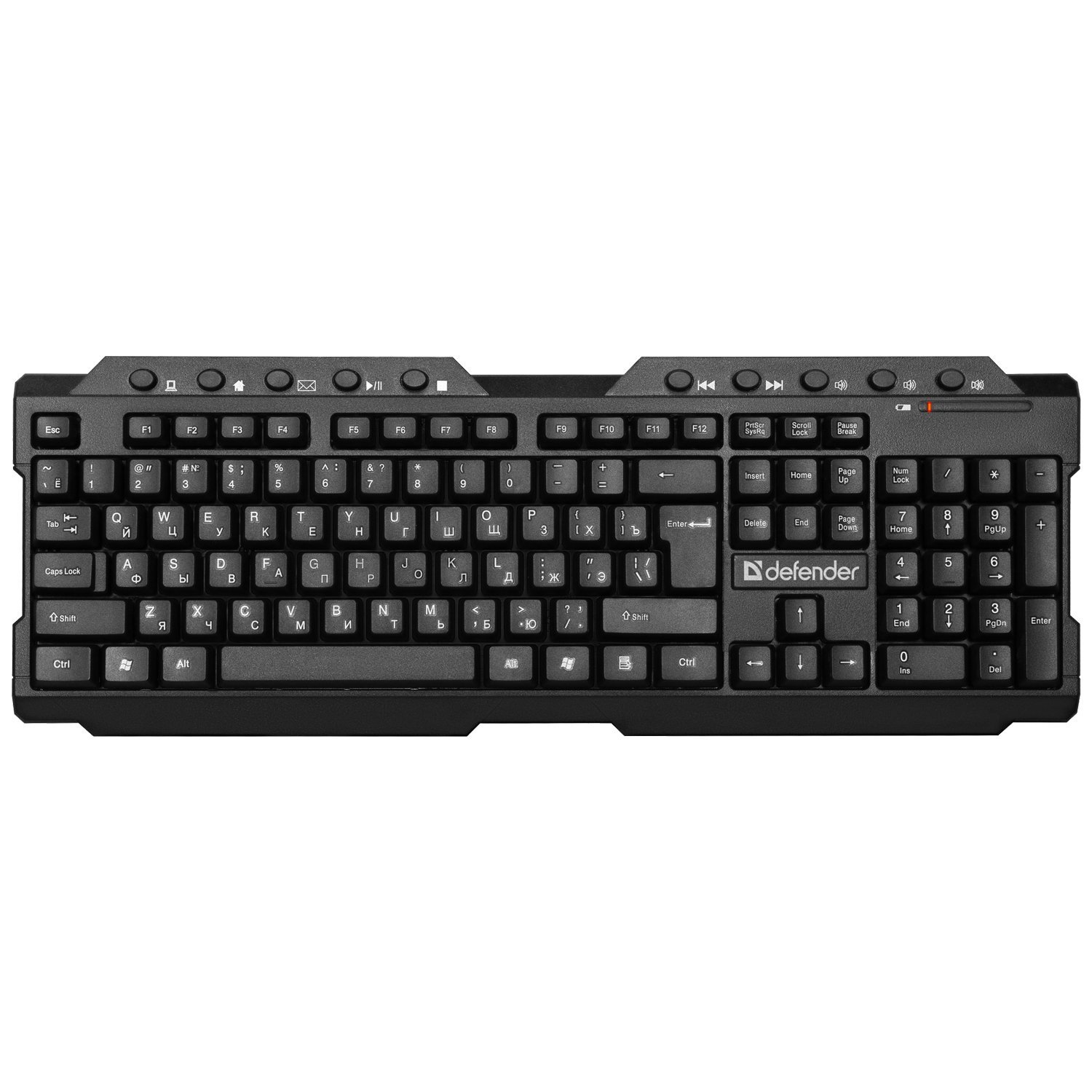 Клавиатура беспроводная Defender HB-195 Element мембранная USB (black) (133915)