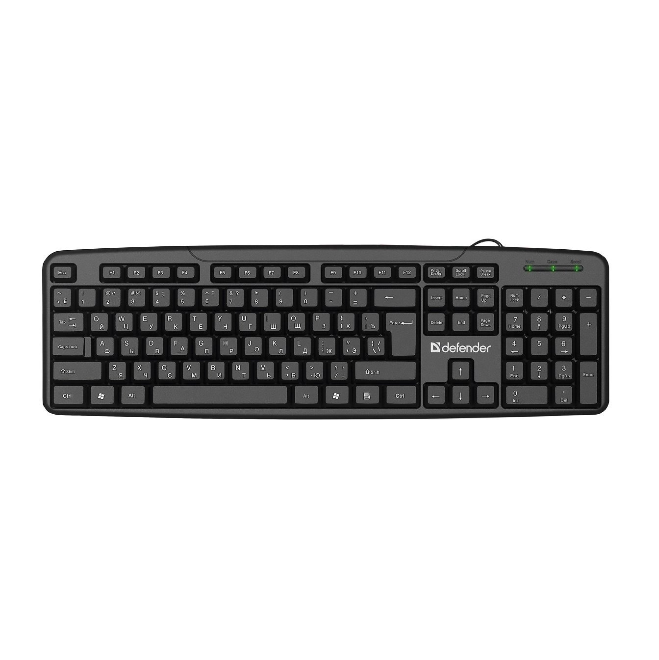 Клавиатура Defender Next HB-440 мембранная USB (black) (218143)