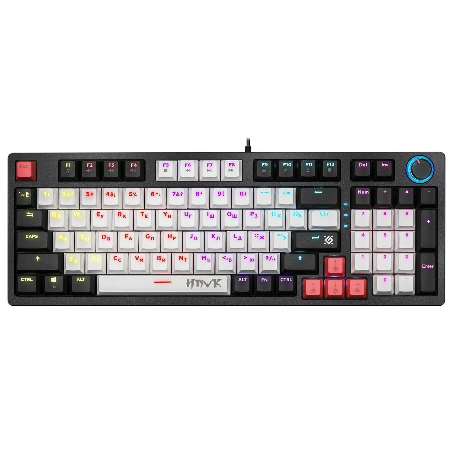 Клавиатура Defender Hawk GK-418 игровая механическая (97кн, OUTEMU Red) (black) (238160)