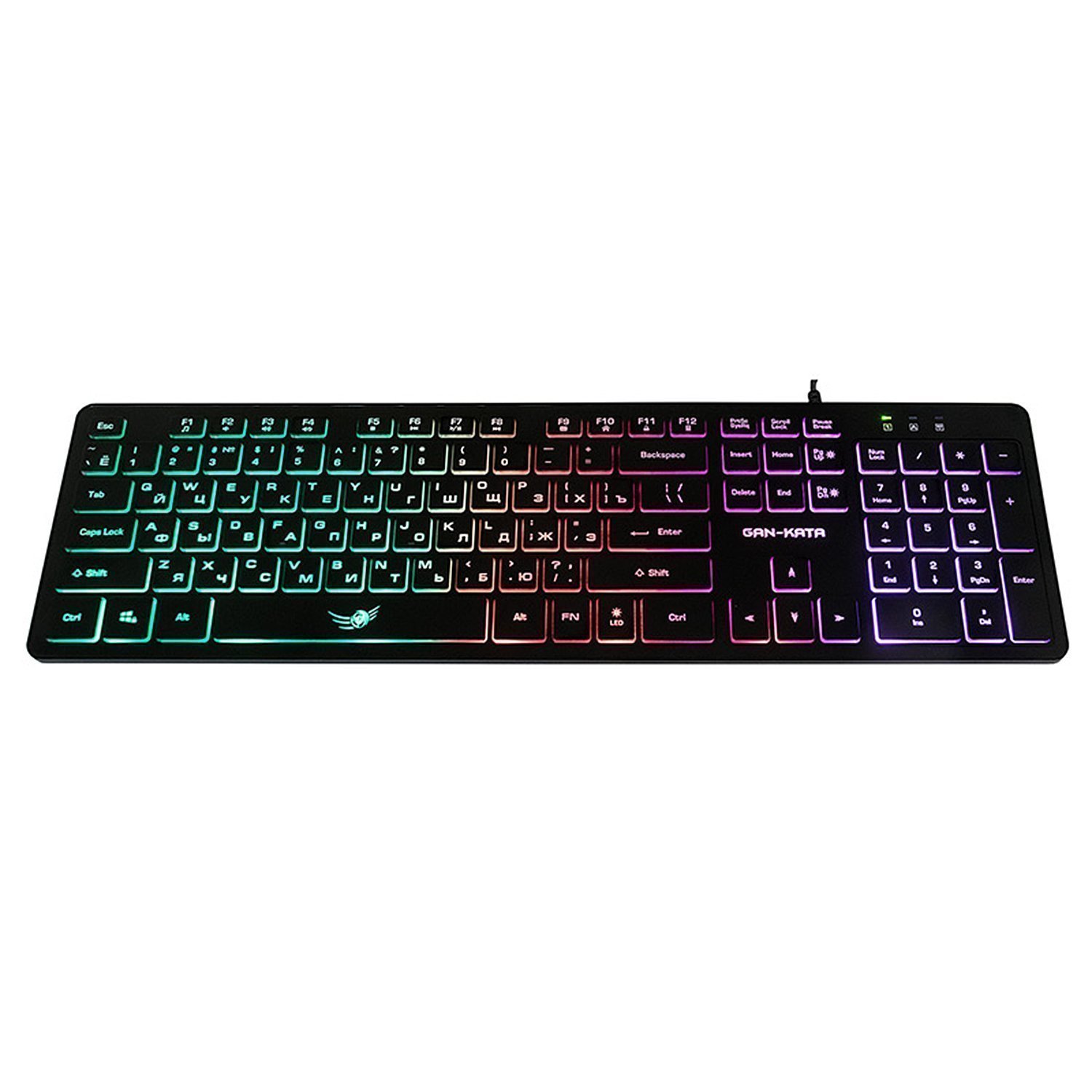 Клавиатура Dialog KGK-17U Gan-Kata мембранная игровая с подсветкой USB (black) (133003)