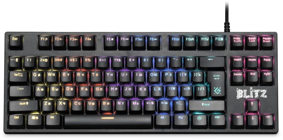 Клавиатура DEFENDER Blitz GK-240L, радужная подсветка 45240, черный