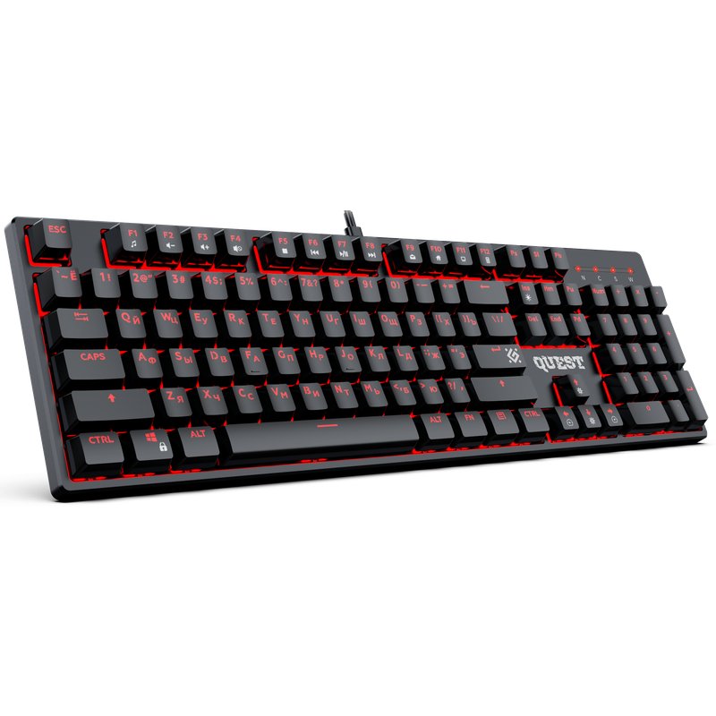 Клавиатура DEFENDER Mechanical Quest GK-596 RU (45596) BLK