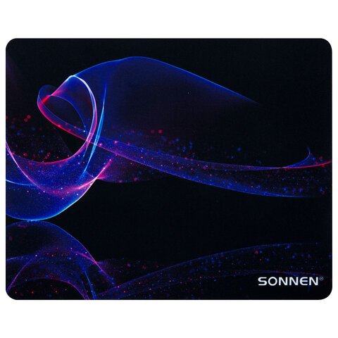 Коврик для мыши Sonnen 513958 Neon wave резина + ткань, 250х200х2мм
