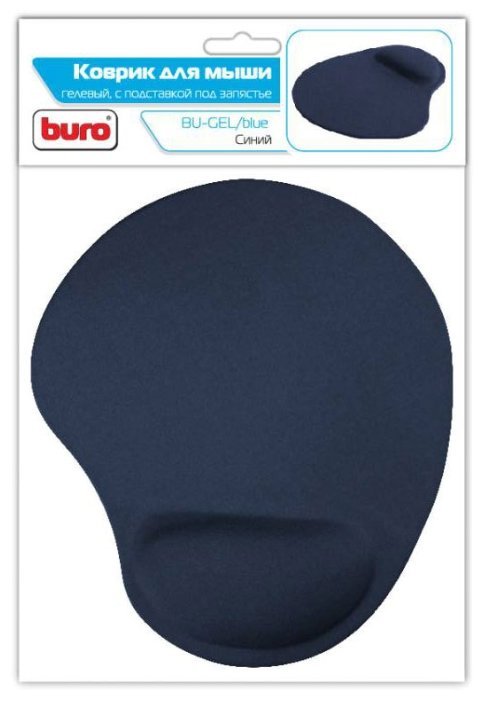 Коврик Buro BU-GEL синий, под запястье