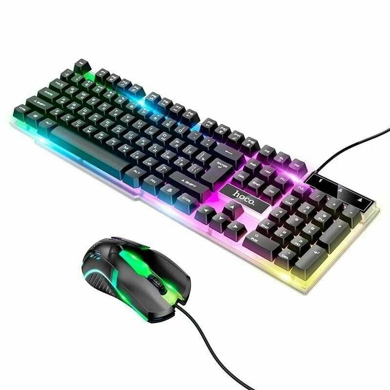 Клавиатура HOCO GM18 Luminous gaming keyboard and mouse set (черный)
