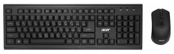 Клавиатура + мышь Acer OKR120 клав:черный мышь:черный USB беспроводная