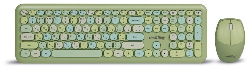 Комплект Smartbuy 666395 зеленый SBC-666395AG-G клавиатура+мышь мультимедийный